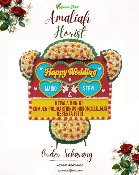Papan Bunga Pernikahan Bimorejo